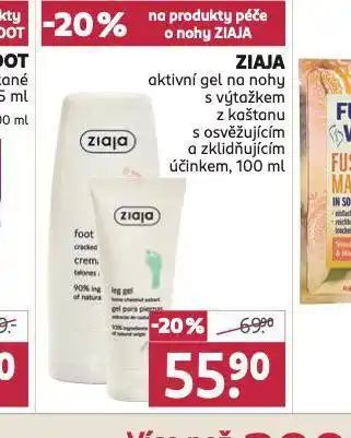 Rossmann Ziaja oaktivní gel na nohy nabídka