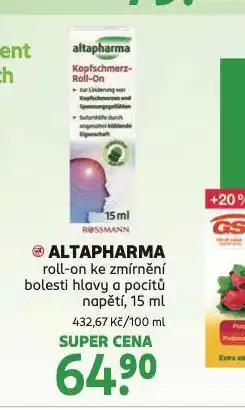 Rossmann Altapharma roll-on nabídka