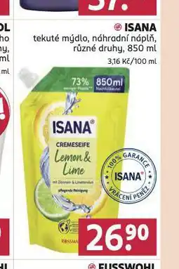 Rossmann Isana tekuté mýdlo náhradní náplň nabídka