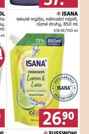 Rossmann Isana tekuté mýdlo náhradní náplň nabídka