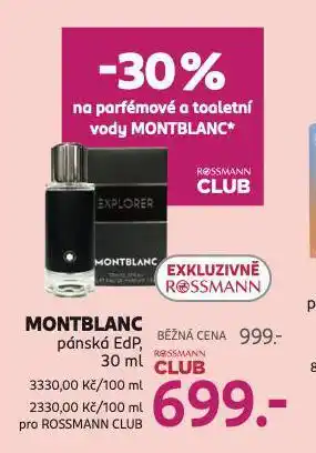 Rossmann Montblanc pánská edp nabídka