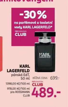 Rossmann Karl lagerfeld pánská edt nabídka