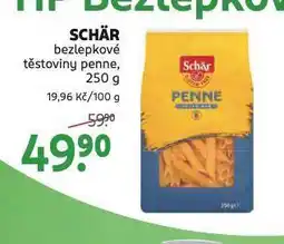 Rossmann Schär bezlepkové těstoviny penne nabídka