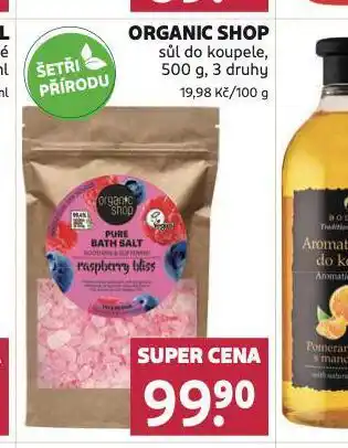 Rossmann Organic shop sůl do koupele nabídka