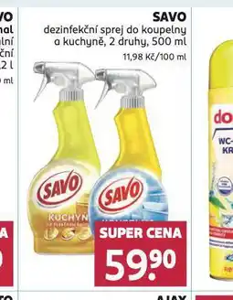 Rossmann Savo dezinfekční sprej do koupelny nabídka