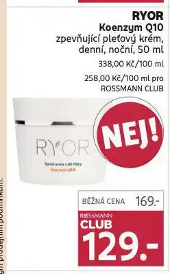 Rossmann Ryor koenzym q10 krém nabídka