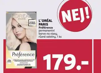 Rossmann Loreal paris préférence permanentní barva na vlasy nabídka