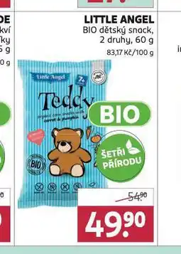 Rossmann Little angel bio dětský snack nabídka