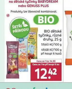 Rossmann Bio dětské tyčinky nabídka