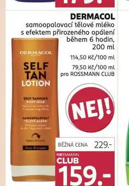 Rossmann Dermacol samoopalovací tělové mléko nabídka