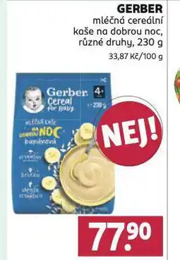 Rossmann Gerber mléčná cereální kaše nabídka