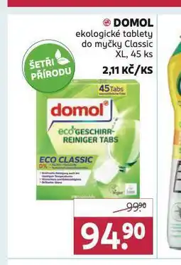 Rossmann Domol ekologické tablety do myčky nabídka