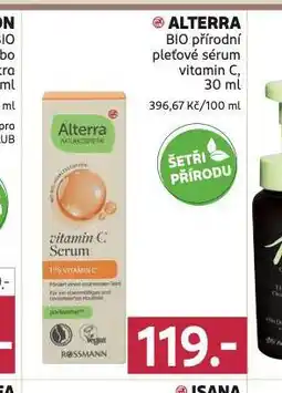 Rossmann Alterra bio přírodní pleťové sérum nabídka