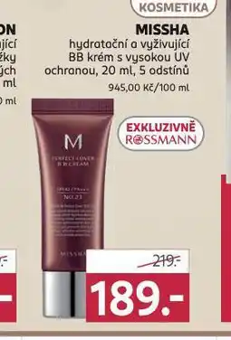 Rossmann Missha hydratační bb krém nabídka