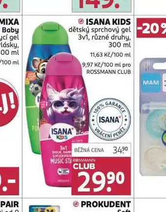 Rossmann Isana kids dětský sprchový gel nabídka