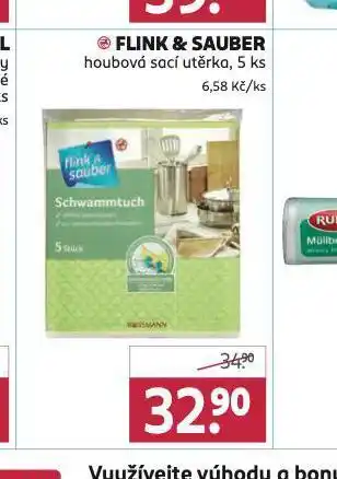 Rossmann Flink& sauber houbová sací utěrka nabídka