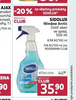 Rossmann Sidolux windows arctic čistič oken nabídka