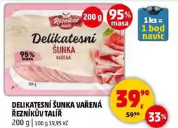 Penny Market DELIKATESNÍ ŠUNKA VAŘENÁ ŘEZNÍKŮV TALÍŘ, 200 g nabídka