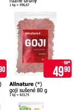 Teta Allnature goji sušené nabídka