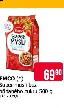 Teta Emco super müsli bez přidaného cukru nabídka