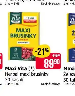 Teta Maxi vita herbal maxi brusinky nabídka