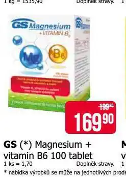 Teta Gs magnesium + vitamin b6 nabídka