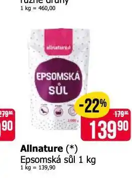 Teta Allnature epsomská sůl nabídka