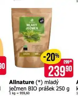 Teta Allnature mladý ječmen bio prášek nabídka