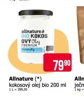 Teta Allnatura kokosový olej bio nabídka