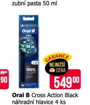 Teta Oral b corss action black náhradní hlavice nabídka