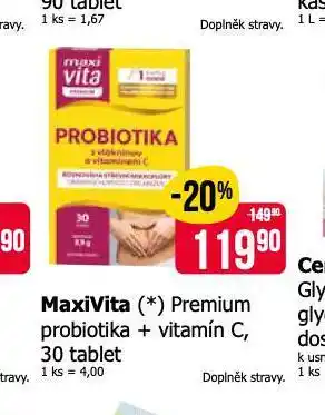 Teta Maxivita premium probiotika + vitamín c nabídka