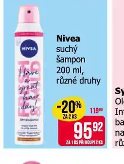 Teta Nivea suchý šampon nabídka