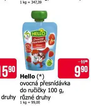 Teta Hello ovocná přesnídávka nabídka