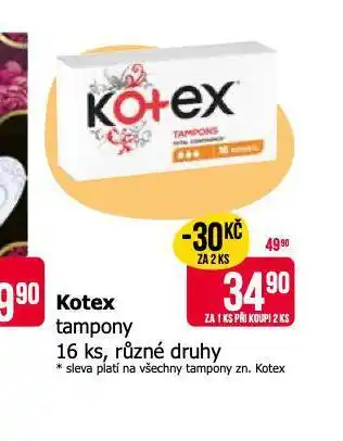 Teta Kotex tampony nabídka