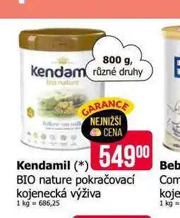 Teta Kendamil bio nature pokračovací kojenecká výživa nabídka