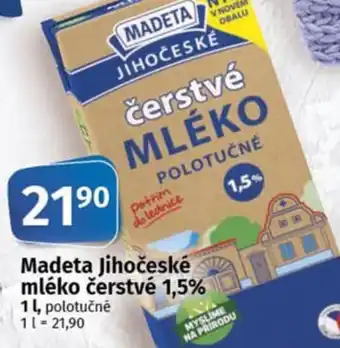 COOP TIP Madeta Jihočeské mléko čerstvé 1,5% nabídka