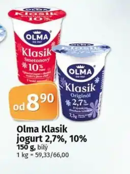 COOP TIP Olma Klasik jogurt 2,7%, 10% nabídka