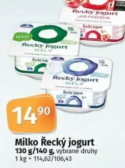 COOP TIP Milko Řecký jogurt nabídka