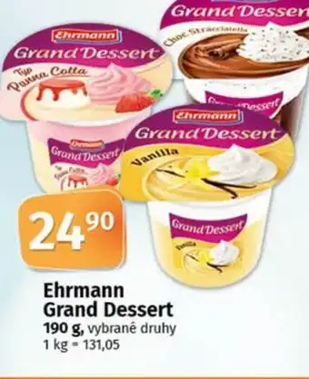 COOP TIP Ehrmann Grand Dessert nabídka