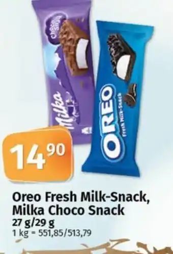 COOP TIP Oreo Fresh Milk-Snack, Milka Choco Snack nabídka