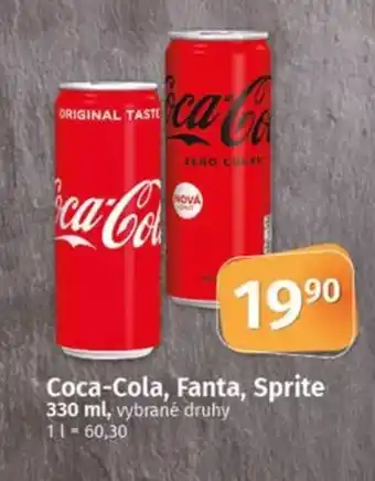 COOP TIP Coca-Cola, Fanta, Sprite nabídka