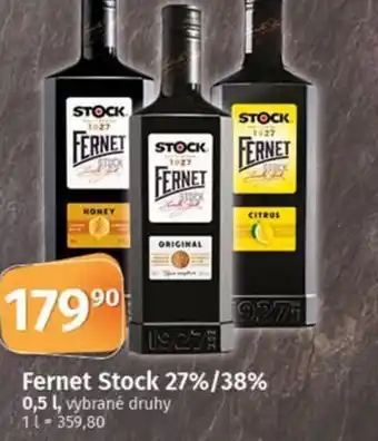 COOP TIP Fernet Stock 27%/38% nabídka