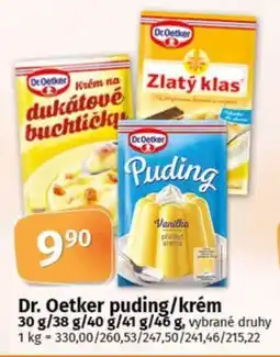 COOP TIP Dr. Oetker puding/krém nabídka