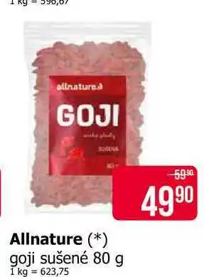 Teta Allnature goji sušené 80 g nabídka