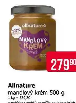 Teta Allnature mandlový krém 500 g nabídka