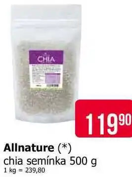 Teta Allnature chia semínka 500 g nabídka