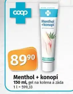 COOP TIP Menthol + konopí nabídka