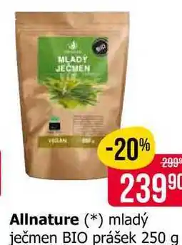 Teta Allnature mladý ječmen BIO prášek 250 g nabídka