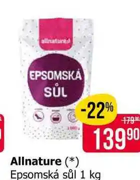 Teta Allnature Epsomská sůl 1 kg nabídka