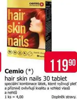 Teta Cemio hair skin nails 30 tablet nabídka